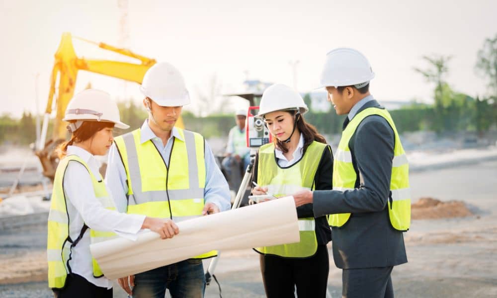 Land surveyors opus delays alta title survey - ALTA SURVEY New York Land surveyors reviewing plans on site with GPS equipment during OPUS delays affecting ALTA Title Survey work